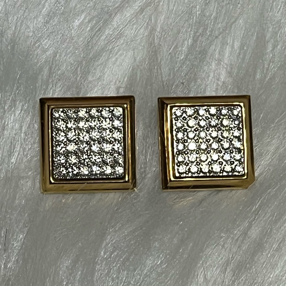 Golden Square Earrings